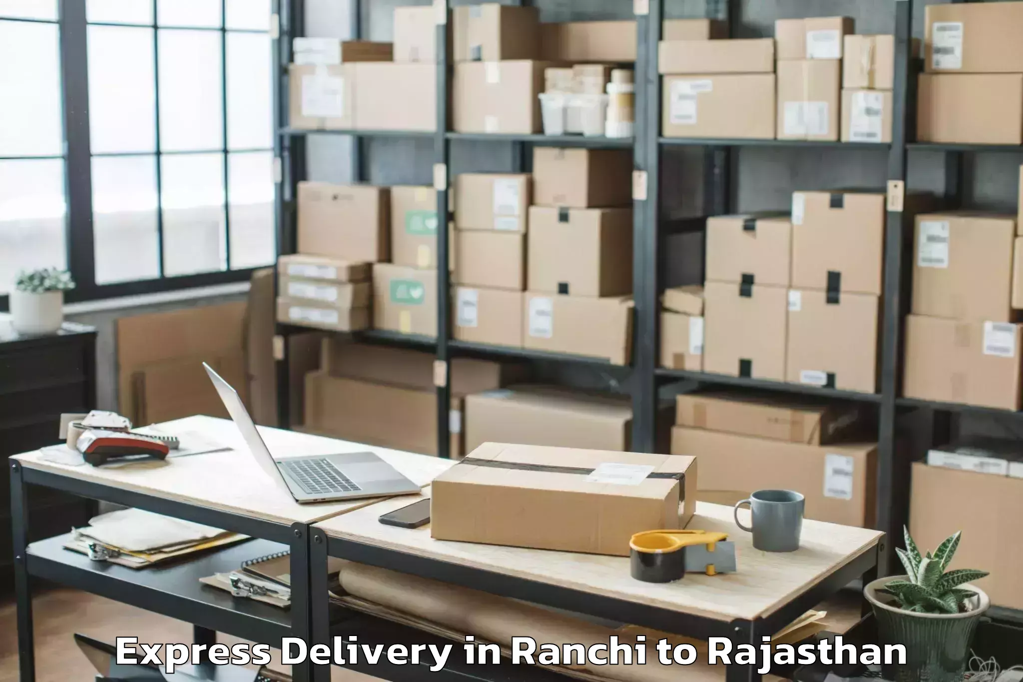 Affordable Ranchi to Niit University Neemrana Express Delivery